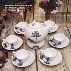 bộ ấm trà gốm sứ Minh Long - bộ ấm trà sứ Minh Long