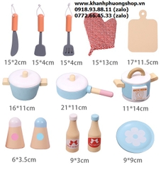 bộ đồ chơi nhà bếp bằng gỗ cho bé - bộ đồ chơi nhà bếp gỗ cho bé