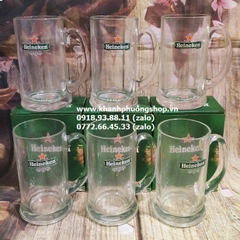 bộ 06 ly bia heineken nhập khẩu Italia - bộ 06 ly uống bia heineken
