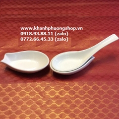 đồ gác muỗng sứ Minh Long - đồ gác muỗng sứ trắng minh long
