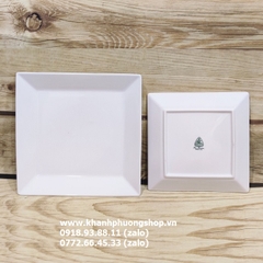 dĩa sứ vuông lòng sâu Minh Long - dĩa vuông sứ Minh Long