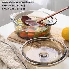 nồi thuỷ tinh có nắp 1L - thố thuỷ tinh có nắp 1L