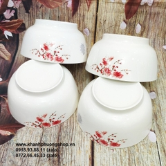 bộ chén sứ hoa đào - bộ chén sứ