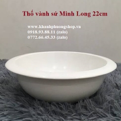 thố súp lớn 22cm sứ Minh Long - thố vành 22cm sứ Minh Long