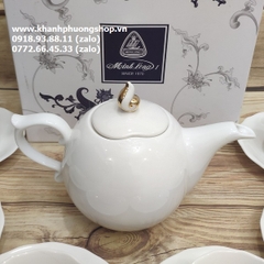 bộ ấm trà mẫu đơn sứ Minh Long - bộ bình tách trà Mẫu Đơn sứ Minh Long