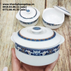 thố sứ chưng yến Phước Lộc Thọ sứ Minh Long - thố sứ chưng yến Minh Long
