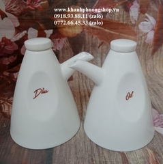 bình đựng dầu sứ Minh Long - bình sứ đựng dầu gốm sứ minh long