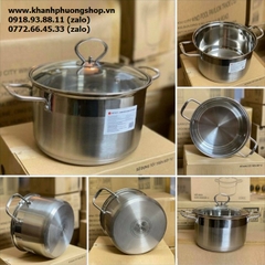 nồi inox 3 đáy Elmich xài bếp từ - nồi inox 3 đáy xài bếp từ