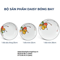 dĩa hột xoài Daisy Bóng Bay sứ Minh Long - dĩa sứ Minh Long Daisy Bóng Bay hình oval