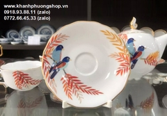 bộ ấm trà gốm sứ Minh Long - bộ ấm trà sứ Minh Long
