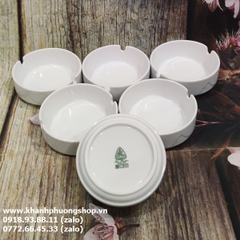 gạt tàn thuốc tròn sứ Minh Long - gạt tàn thuốc tròn bằng sứ
