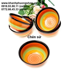 chén sứ cầu vòng - chén sứ