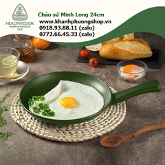 chảo sứ Minh Long 24cm - chảo chiên trứng sứ Minh Long 24cm