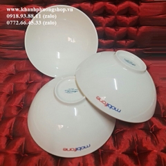 tô sứ Minh Long viền vàng 20cm ( in logo các nhãn hàng) - tô sứ minh long viền vàng