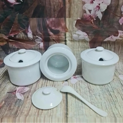 Hũ đựng sa tế, gia vị, đồ nêm gốm sứ Minh Long