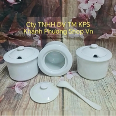 Hũ đựng sa tế, gia vị, đồ nêm gốm sứ Minh Long