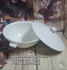 thố sứ có nắp dung tích 3L sứ Minh Long - thố sứ Minh Long có nắp