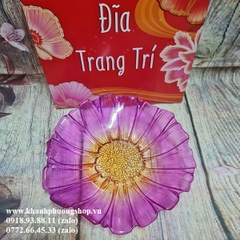 dĩa thủy tinh hình hoa hướng dương - dĩa thủy tinh cao cấp