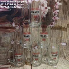 bộ 06 ly thủy tinh uống bia Thái Lan - bộ 6 ly uống bia thủy tinh