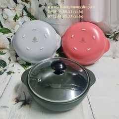 nồi sứ Minh Long nắp kính - nồi sứ minh long nắp thủy tinh