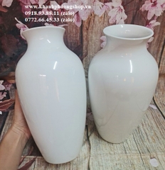 Bình hoa sứ trắng Minh Long nhiều kích thước - bình cắm hoa sứ Minh Long
