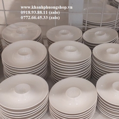 dĩa để trứng lộn sứ Minh Long - dĩa để trứng lộn
