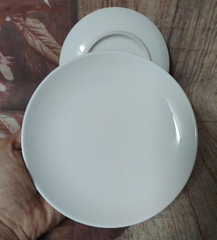 Dĩa tròn ảo 22cm gốm sứ Minh Long - dĩa tròn 22cm trắng ngà sứ minh long