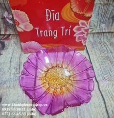 dĩa thủy tinh hình hoa hướng dương - dĩa thủy tinh cao cấp