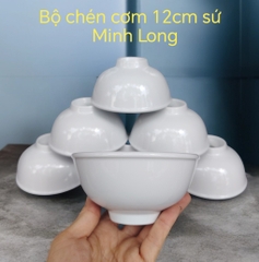 Bộ 10 chén cơm gốm sứ Minh Long size 12cm