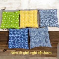 Nệm ngồi bệt vuông 36cm - nệm vuông lót ghế ngồi