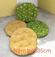 Nệm ngồi bệt tròn 35x35x5cm - nệm tròn lót ghế ngồi