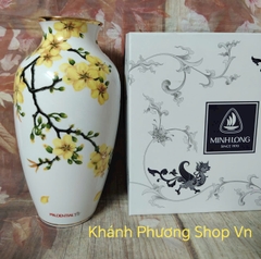Bình Hoa Milo Hoa Mai Vàng 27cm gốm sứ Minh Long