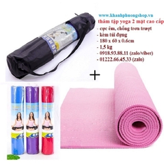 thảm tập yoga 2 mặt chống trơn trượt - thảm tập yoga