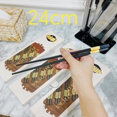 Bộ 10 đôi đũa nhựa mạ vàng 24cm - đũa nhựa mạ vàng