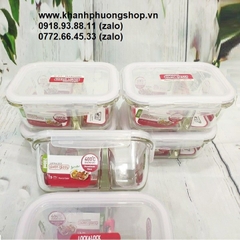 hộp thủy tinh lock&lock 2 ngăn - hộp thủy tinh lock&lock