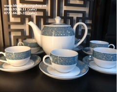 bộ ấm trà Diệp Lục sứ Minh Long - bộ ấm trà Diệp Lục gốm sứ Minh Long