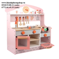 bộ đồ chơi bếp nhà gỗ cho bé - bộ đồ chơi kệ bếp gỗ cho bé