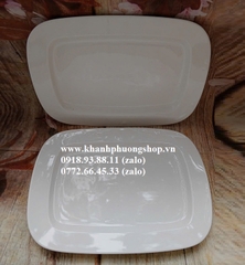 Dĩa chữ nhật sứ Minh Long 32x23 - dĩa sứ hình chữ nhật minh long