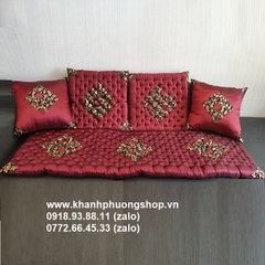 bộ nệm ghế salon gỗ - bộ nệm lót ghế gỗ