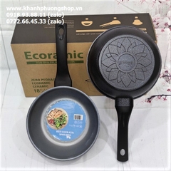 chảo chống dính lòng sâu 18cm ecoramic - chảo lòng sâu 18cm ecoramic