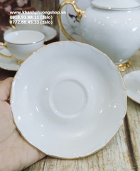 bộ ấm trà hoàng cung chỉ vàng sứ Minh Long - bộ ấm trà Minh Long chỉ vàng