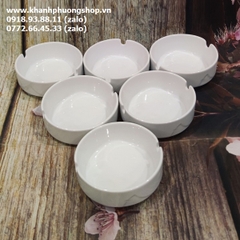 gạt tàn thuốc tròn sứ Minh Long - gạt tàn thuốc tròn bằng sứ