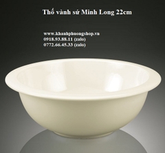 thố súp lớn 22cm sứ Minh Long - thố vành 22cm sứ Minh Long