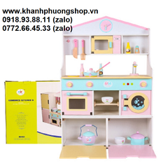 bộ đồ chơi nhà bếp bằng gỗ cho bé - đồ chơi nhà bếp gỗ