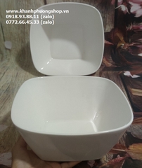 tô vuông loe cỡ lớn sứ Minh Long - tô vuông lớn sứ minh long