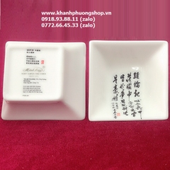 chén đựng nước chấm vuông sứ Minh long - chén chấm vuông sứ minh long