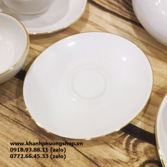 bộ ấm trà Elips trắng sứ Minh Long - bộ bình tách trà Elips sứ minh long