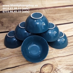 chén sứ pastel màu xanh đen - chén sứ màu xanh đen