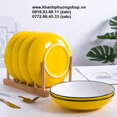 bộ chén tô dĩa sứ vàng - bộ chén tô dĩa sứ