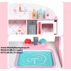bộ đồ chơi nhà bếp bằng gỗ cho bé - bộ đồ chơi kệ bếp gỗ cho bé